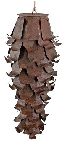 shishi Metal cone rusty brown 24cm