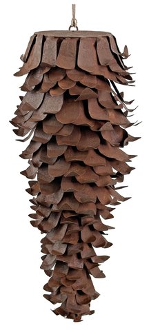 shishi Metal cone rusty brown 39cm