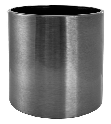 shishi Metal cylinder pot brushed steel d12;h12cm