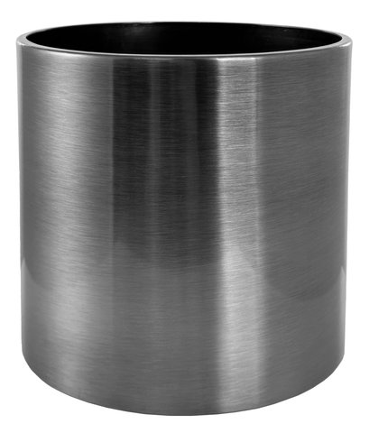 shishi Metal cylinder pot brushed steel d15;h15cm