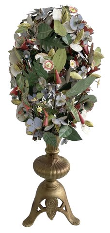 shishi Metal flower arrangement rusty red-blue