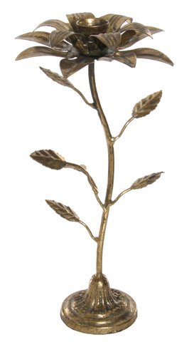 shishi Metal flower candleholder gold h32cm