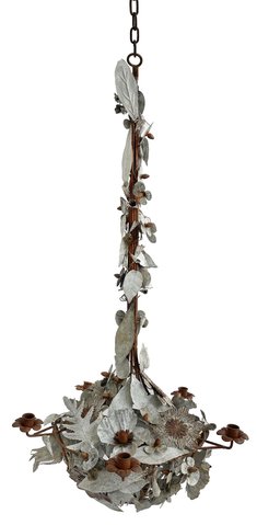 shishi Metal flower chandelier 5 rusty 100cm