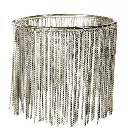 shishi Metal fringe candle ring silver d10 5cm