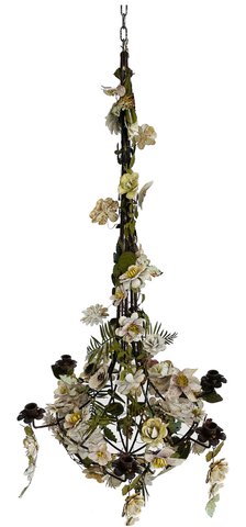 shishi Metal hanging candleholder aged multicol