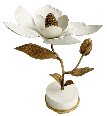 shishi Metal magnolia CH white-gold d20;h23cm