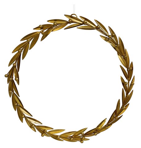 shishi Metal mistletoe wreath gold 37cm