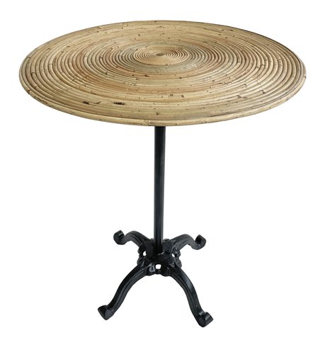 shishi Metal table with bamboo plate d60;h76cm