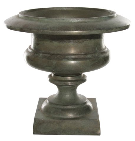 shishi Metal urn aged green d24;h22cm
