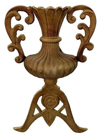 shishi Metal urn for wall aged gold 39cm