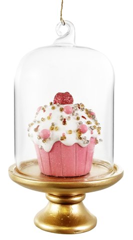 shishi Muffin under cloche ornament 12cm