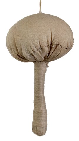 shishi Muslin mushroom ornament tea stained 13 5cm