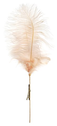 shishi Ostrich feather pick with clip pink 25cm