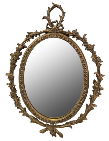 shishi Oval mirror gold frame 49x69cm