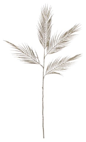 shishi Palm leaves x4 champagne glitter 110cm