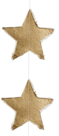 shishi Paper star garland gold S 150cm