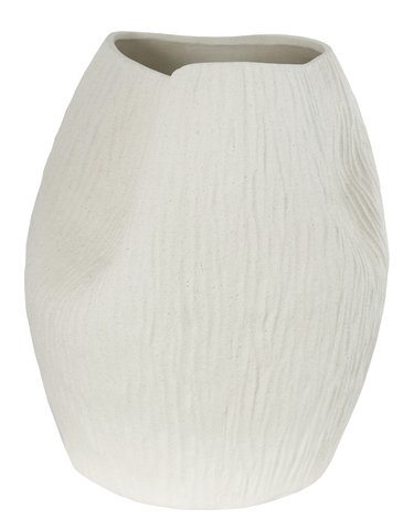shishi Porcelain carved vase sand white d30;h33cm