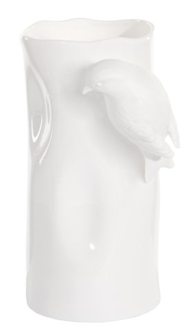 shishi Porcelaine vase w/white bird 17cm