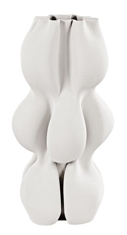 shishi Printed ceramic bubbling vase cream h33cm