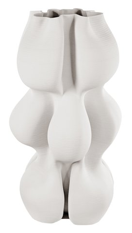 shishi Printed ceramic bubbling vase cream h48cm