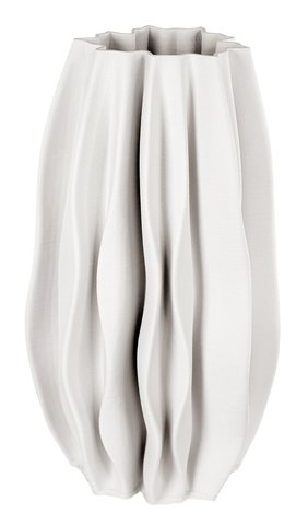 shishi Printed ceramic folded vase cream h36cm