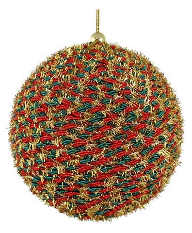 shishi Rope ball red green gold 10cm