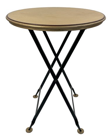 shishi Round table foldable leaf gold top crack