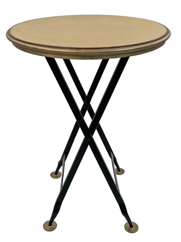 shishi Round table foldable leaf gold top crack