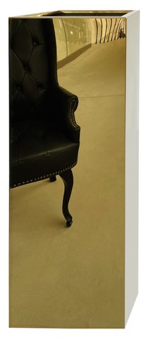 shishi Rust free cube pot polished gold 30x30x80cm