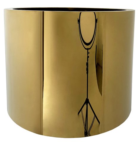 shishi Rust free cylinder pot shiny gold d50;h50cm