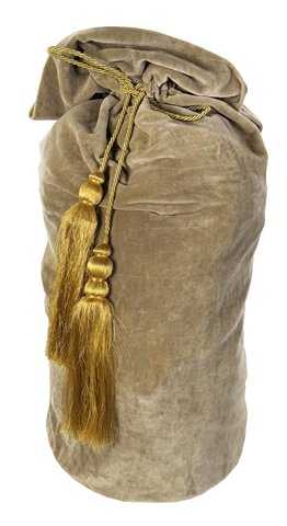 shishi Santa bag with gold tassels gray 100cm