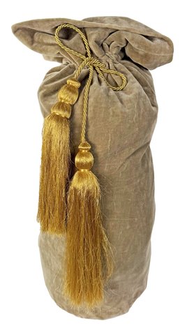 shishi Santa bag with gold tassels gray 80cm