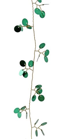 shishi Sequence garland green gold 1m