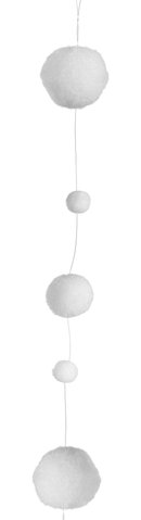 shishi Snow ball garland M white 200cm