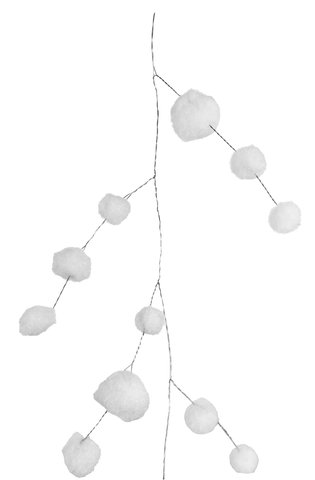 shishi Snow ball garland S white 180cm