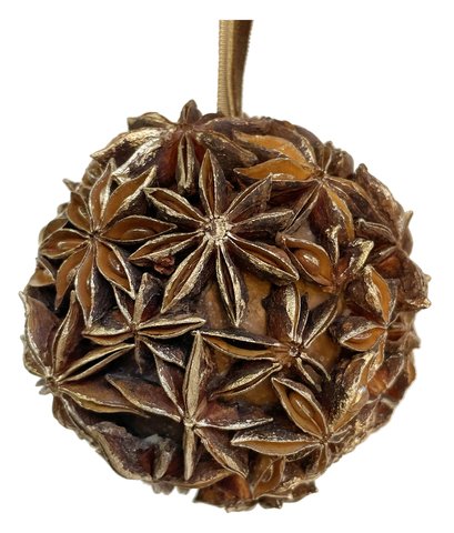shishi Star anise ball gilded 8cm
