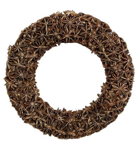shishi Star anise wreath gilded 28cm