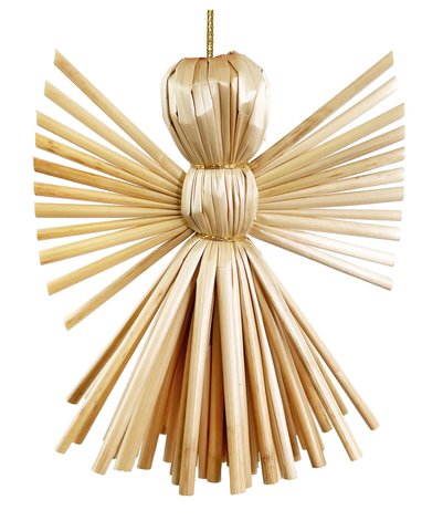 shishi Straw angel ornament natural 12cm
