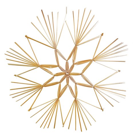 shishi Straw snowflake natural 42cm