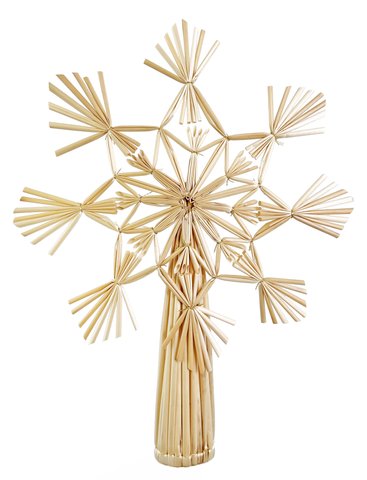 shishi Straw snowflake tree top natural 20cm