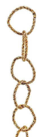 shishi Tinsel chain garland gold-silver 150cm