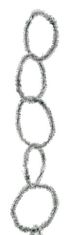 shishi Tinsel chain garland silver 150cm