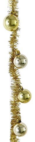 shishi Tinsel garland big balls gold 180cm