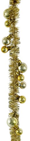 shishi Tinsel garland small balls gold 180cm