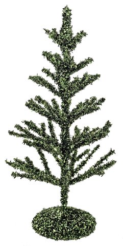 shishi Tinsel tree green 32cm