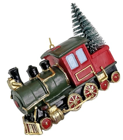 shishi Train with Christmas tree ornament 10cm
