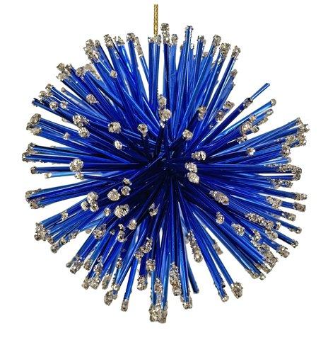 shishi Tube ball blue glitter tips 12cm