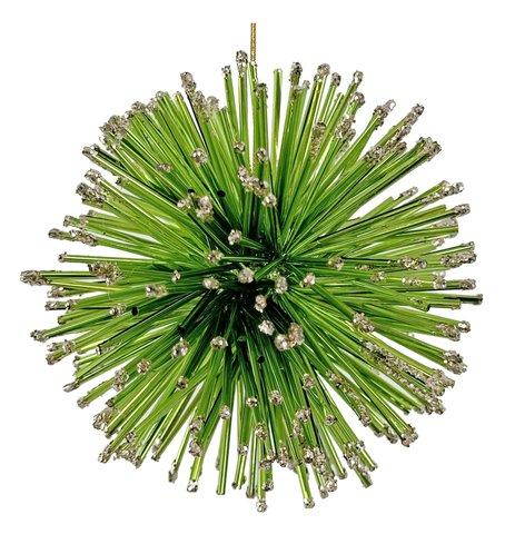 shishi Tube ball green glitter tips 12cm