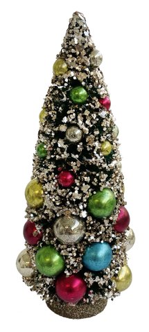 shishi Twig tree silver glitter with colored gl