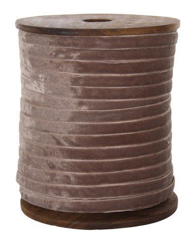 shishi Velvet 10mm-ribbon on spool grey 100m
